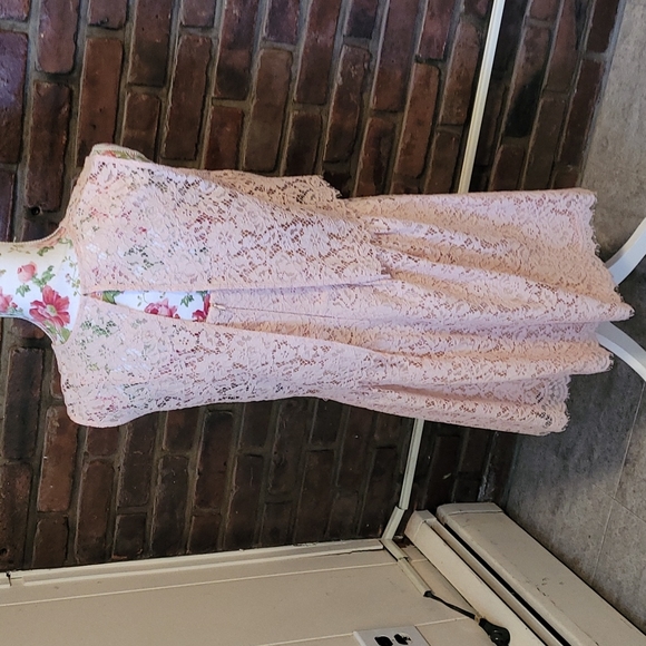 💕 NWT donna Morgan peach dress 2pc - Picture 4 of 4